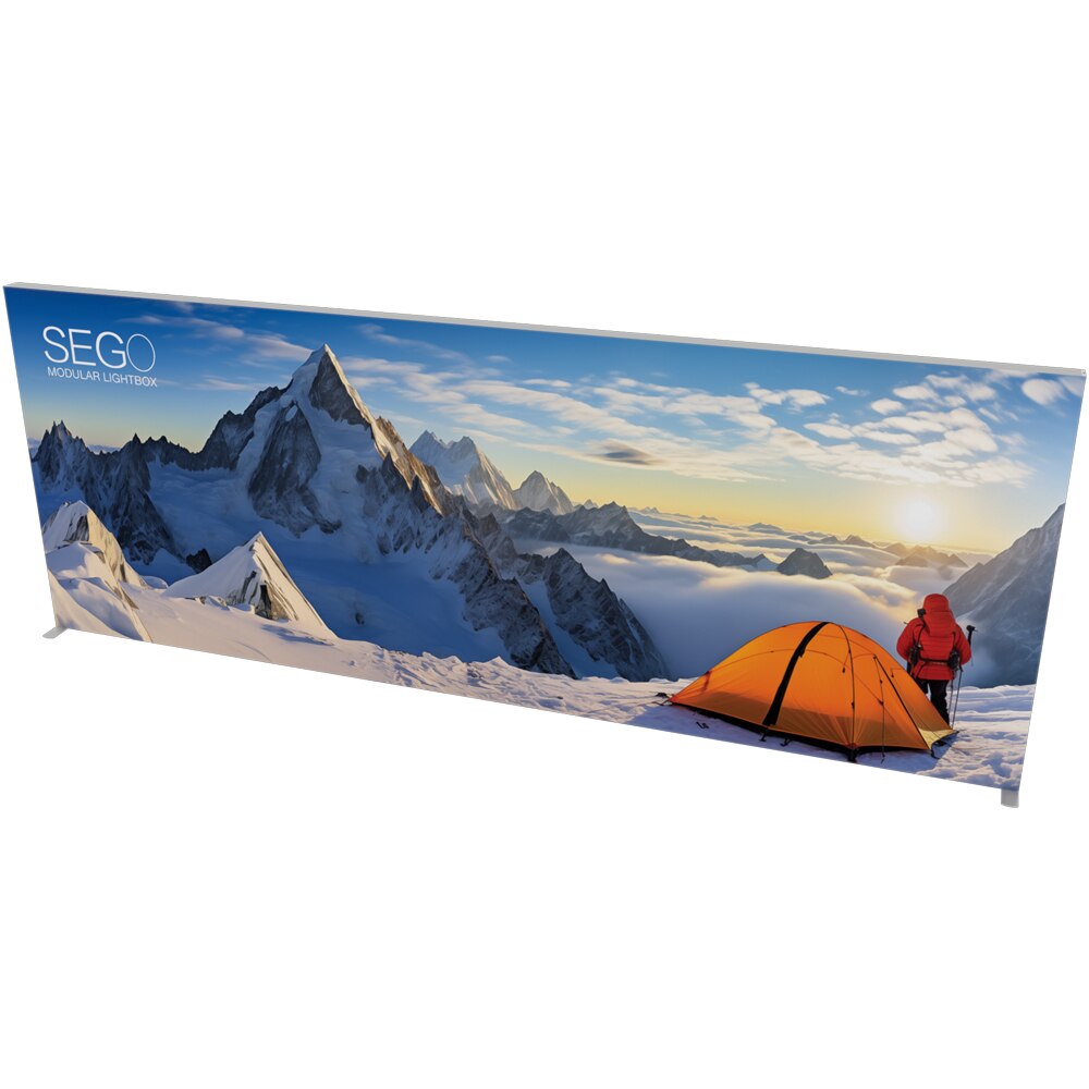 19.7 x 7.4 ft. SEGO Modular Lightbox Display — Single Sided Graphic Package